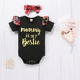 thumbnail image 5 of Fesfesfes Toddler Kids Baby Bodysuit Girls Summer Letter Print Romper Shorts Headwear Clothes Set, 5 of 9