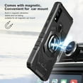 thumbnail image 7 of Galaxy Wireless Case for AT&T Maestro 3 Case with Tempered Glass Screen Protector Ring Kickstand Car Mount Shockproof Hard Phone Case Cover - Black, 7 of 7