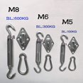 thumbnail image 2 of Shade Sail Fixing Kit - 304 Stainless Steel Hardware Fixing Accessories Kit For Shade Sail, Triangle Shade Cloth, Square, 2 of 5