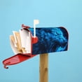 thumbnail image 4 of Lsque Blue Fire Wolf Mailbox Cover Standard Size ,Magnetic Mailbox Covers Post Wraps Letter Box Cover -25.5x21 in, 4 of 9