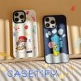 thumbnail image 3 of Casetifg Marca Con Caja Lindo Graffiti Niño Niña Funda Para Teléfono Para iPhone 11 12 13 14 Pro Max 14 Plus Líquida De Silicona Suave Trasera De Lujo A Prueba De Golpes, 3 of 4