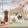 thumbnail image 6 of Roosters and Chickens Pattern Acrylic Napkin Holder Tissue Paper Clear Tabletop Dispenser Dining Room Bathroom Party Hotel, 6 of 8