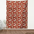 thumbnail image 3 of Ambesonne Christmas Fabric by the Yard Upholstery, Holly Mistletoe, 2 Yards, White Red Green, 3 of 4