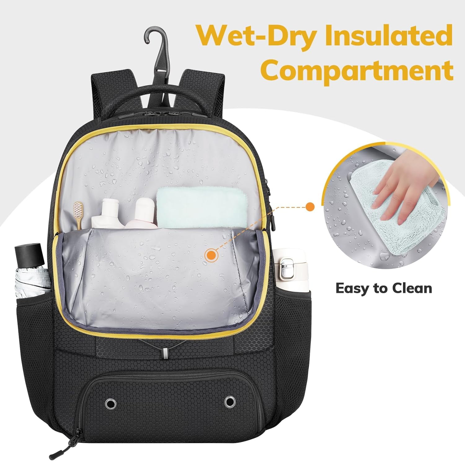 Gym Backpack for Men Women Gym Bag for Women with Shoe Compartment, Tennis Bag 6 Rackets Large Tennis Racket Bag for Men