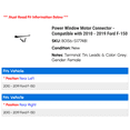 thumbnail image 2 of Power Window Motor Connector - Compatible with 2010 - 2019 Ford F-150 2011 2012 2013 2014 2015 2016 2017 2018, 2 of 2