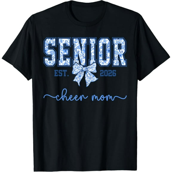 Cheer Senior Class of 2026 High School Cheerleading Mom T-Shirt tee