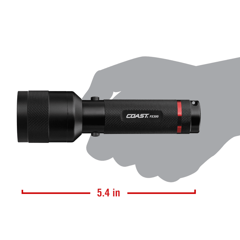 COAST PX300 White & UV LED Flashlight – 175 Lumens, 400NM UV, Dual