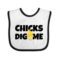 Inktastic Chicks Dig Me Boys Baby Bib
