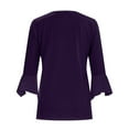 thumbnail image 5 of Aloohaidyvio Tops Fashion Women Summer 3/4 Sleeve Cardigan Solid Color Casual Blouse Tops, 5 of 5