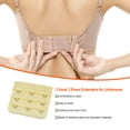 thumbnail image 5 of Extension Strap Bra Extender Buckle 3 Hook Women Accessories Practical Elastic Multicolor Clips Tight 3 Rows Underwear light yellow, 5 of 5