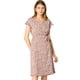 thumbnail image 1 of Vestido A Media Pierna Con Cuello En V Y Manga Flutter Boho Para Mujer Rosa XL Allegra K, 1 of 6