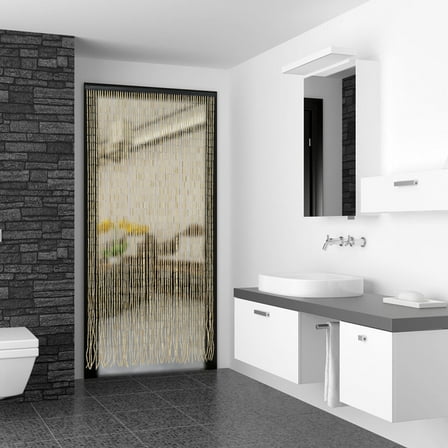 Retro Beige Real Bamboo Beaded Curtain - Large Diameter Bamboo Beads - Commercial Durability Bamboo Beaded Curtain