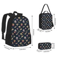 thumbnail image 2 of Disketp Fast Food Mochila Estampada de Gran Capacidad con Lonchera y Estuche, Set de 3 Piezas para Estudiantes, 2 of 7