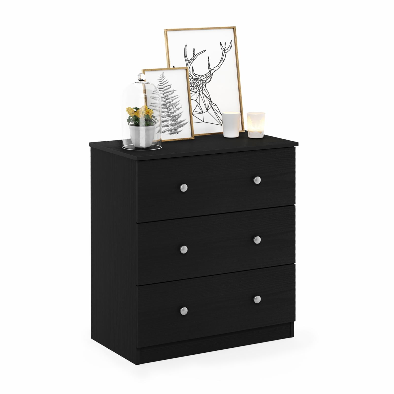 Furinno Tidur Simple Design 3-Drawer Dresser, Americano