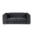 thumbnail image 3 of RN Furnishings 3-Piece couches Velvet Fabric Living room furniture Set -Black, 3 of 7