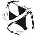 thumbnail image 4 of MKLEKYY Trajes De Baño Mujer Short Women'S Two Piece Swimsuit V Neck Sexy Strap Rhinestone Bikini Swimsuit Bikini Set, 4 of 6