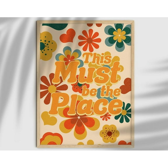 70S Decor, Retro 70S Home Decor, Hippie 60S Poster, Retro Home Decor, 70S Floral Pattern Print, Vintage Poster, 70S Wall Art, 60S Wall Decor Wall Art, Modern Wall Decor, 8x12 UNFRAMED