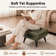 thumbnail image 2 of Leumius Faux Leather Ottoman with Hidden Storage Space,Modern Foot Stool with Handle and Metal Legs for Living Room Bedroom,Green, 2 of 10