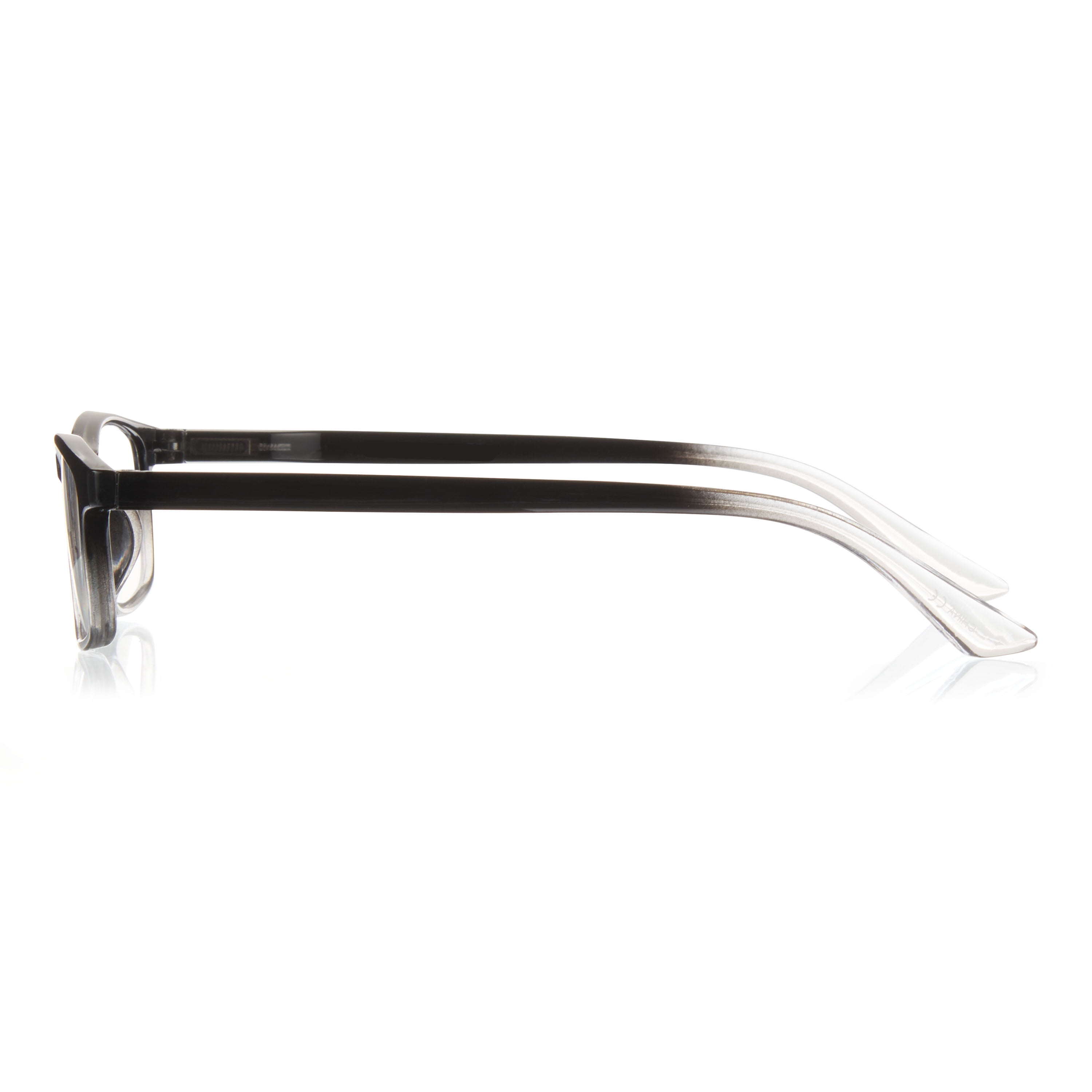 (2 pack) Equate Unisex Full Rim Reading Glasses, Plastic Lens, Black/Clear, with Case, +3.25 Magnification