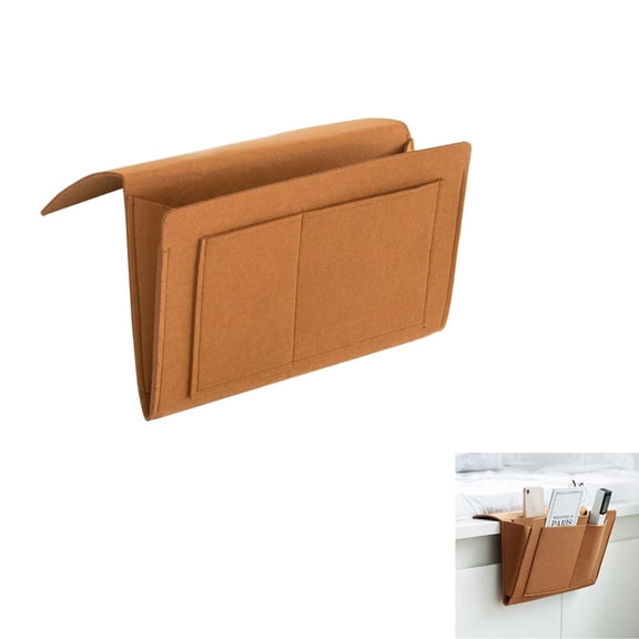 ALOEWXXR Bedside Caddy Felt Bed Organizer, Hanging Bedside Storage Bag with Pockets for Dorm Bunk Bed Sofa, Bedside Pocket for Phone Book Remote
