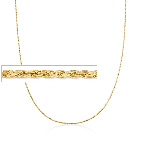 Ross-Simons 1mm 10kt Yellow Gold Adjustable Rope Chain Necklace, Women's, Adult