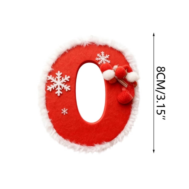 Decoraciones de Árbol de Navidad 26 Letras Personalizadas Colgante Colgante Ornamentos para Árbol de Navidad Árbol de Navidad Ornamentos