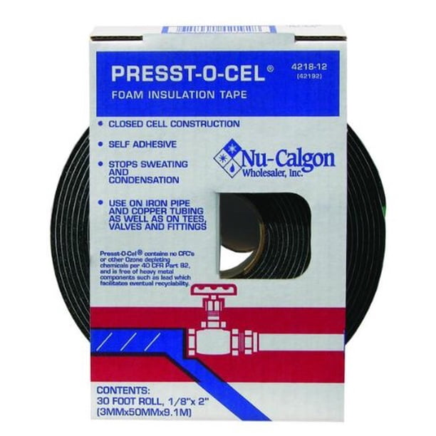 Nucalgon 4217-12 Insulation Cork Tape – Stops Sweating & Condensation For Hot/Cold Pipes, Made In USA