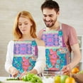 thumbnail image 3 of Bohemian Pioneer Flower Patchwork Apron-Garden Aprons for Women with Pockets-Cotton Linen Waterproof Kitchen Cooking Gardening Aprons Adjustable for Kitchen,Cooking,BBQ and Salon 33x27 Inch, 3 of 7