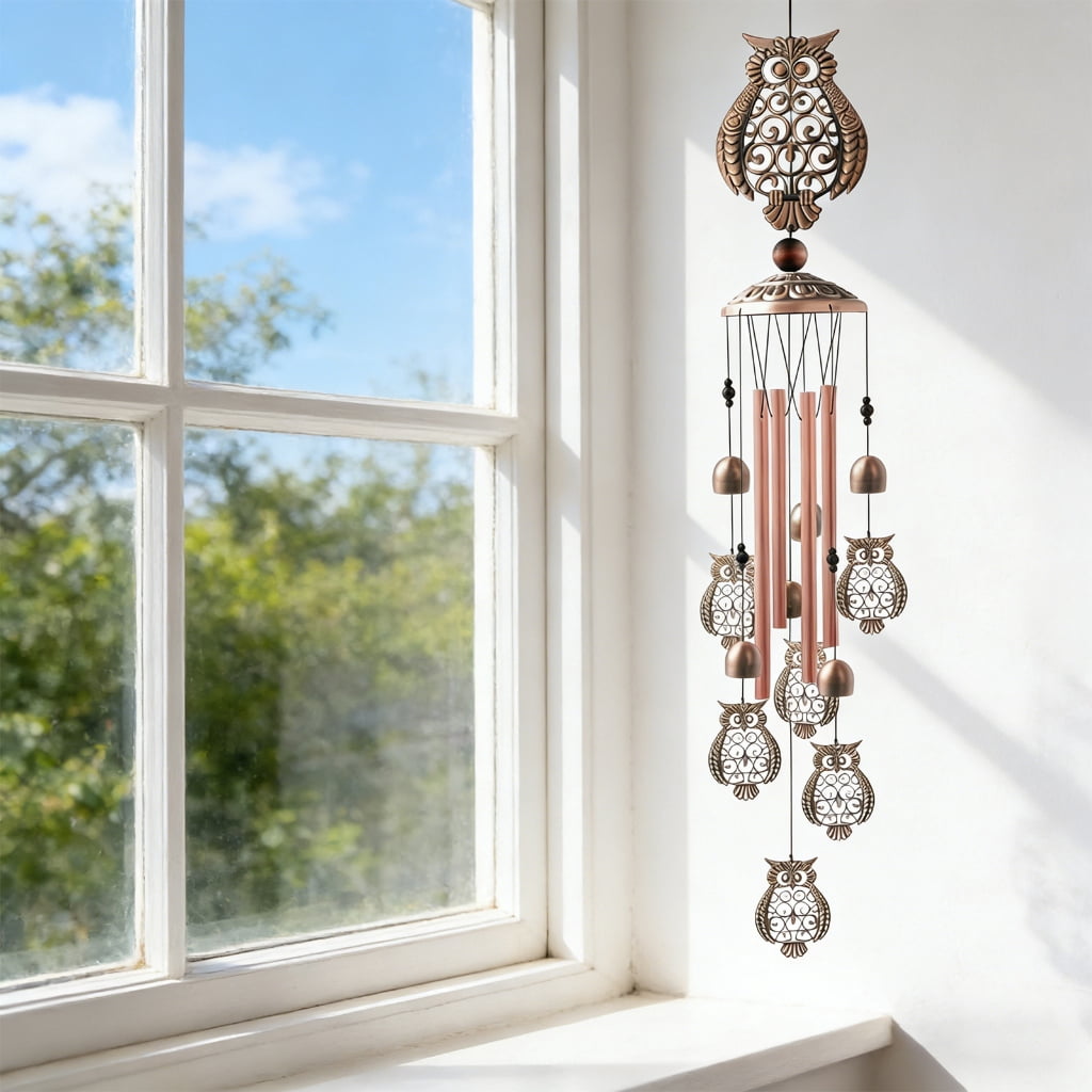 Musical Garden Wind Chimes Crafted From Weather Metal Enhances Outdoor Spaces Beautifully For Porch Or Yard
