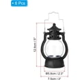 thumbnail image 2 of 5 Inch Mini Lantern, 6 Pack Hanging Decorative LED Candle Vintage Lantern for Table Centerpiece Wedding Birthday Party Halloween Christmas Decor, Black, 2 of 5