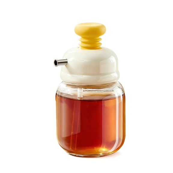 1pack Mini Oil Bottle QZS Reusable Glass Sauce Bottle 100ml/3oz Olive Oil Dispenser Portable Press-Type Sauce Dispenser for Cooking White