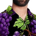 thumbnail image 5 of Grape Men's Short Sleeve Spread Collar Button Down Beach Print Casual Shirts, 5 of 6