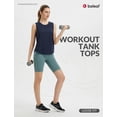 thumbnail image 6 of BALEAF Women's Sleeveless Workout Tops Athletic Racerback Tank Top High Neck Yoga Running Shirts Loose Fit Gym Tennis Navy Blue XL, 6 of 6