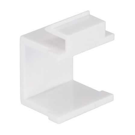 Heavy-Duty Blank Keystone Insert, Thermoplastic , White, 50-Pack