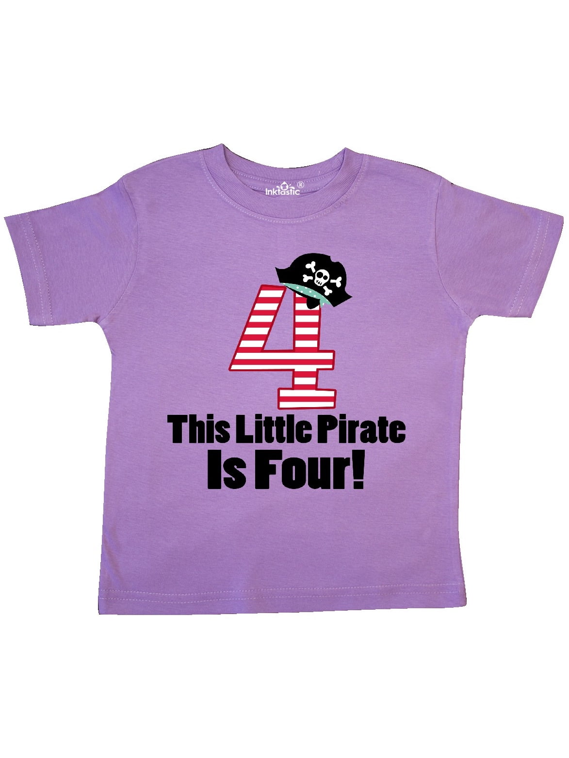 INKtastic - Pirate 4th Birthday Party Toddler T-Shirt - Walmart.com - Walmart.com