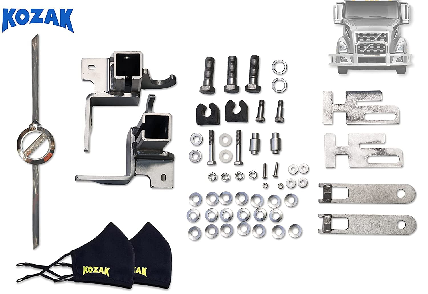 KOZAK Bumper Deer Moose Brush Guard Brackets Mounting Hardware Set for