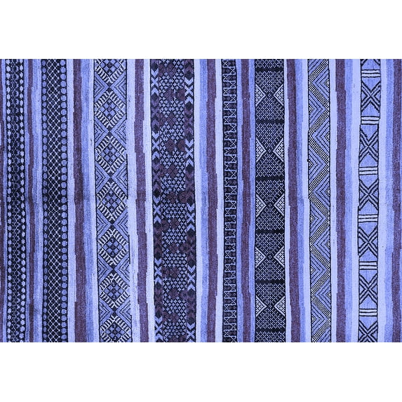 Ahgly Company Indoor Rectangle Oriental Blue Industrial Area Rugs, 3' x 5'