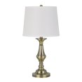 thumbnail image 1 of Benjara BM233318 Turned Pedestal Style Stand Metal Table Lamp, Brass - Set of 2, 1 of 5