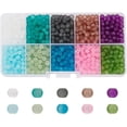 thumbnail image 1 of 800pcs Glass Beads for Jewelry Making 4mm Frosted Glass Bead 10 Color Seed Beads Mini Beads Transparent Frosted Beads for Necklace Bracelet Earring Jewelry Making, 1 of 9