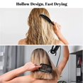 thumbnail image 4 of Yiting 2 Pack Detangler Bristle Nylon Hairbrush, Boar Bristle Hair Brush, Curved and Vented Detangling Hair Brush, Anti-static Massage Comb Hair Brush for All Hair Types (Black+Pink), 4 of 5