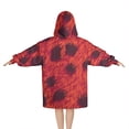 thumbnail image 2 of Red Cheetah Leopard Pattern Blanket Hoodies for Kids 6-13YR Oversize Wearable Blanket Hoodies for Boys Girls Teens, 2 of 7