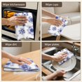 thumbnail image 6 of 2 Pcs Pioneer Flower Floral Print Pattern Kitchen Towels, Funny Microfiber Dish Towel Set, 18" X 26" Tea Towels, 6 of 6
