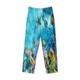 thumbnail image 4 of Balery Men'S Corals And Tropical Fish Pants,Sleepwear Pants,Pajama Pants,Pj Bottoms Drawstring And Pockets-Large, 4 of 9
