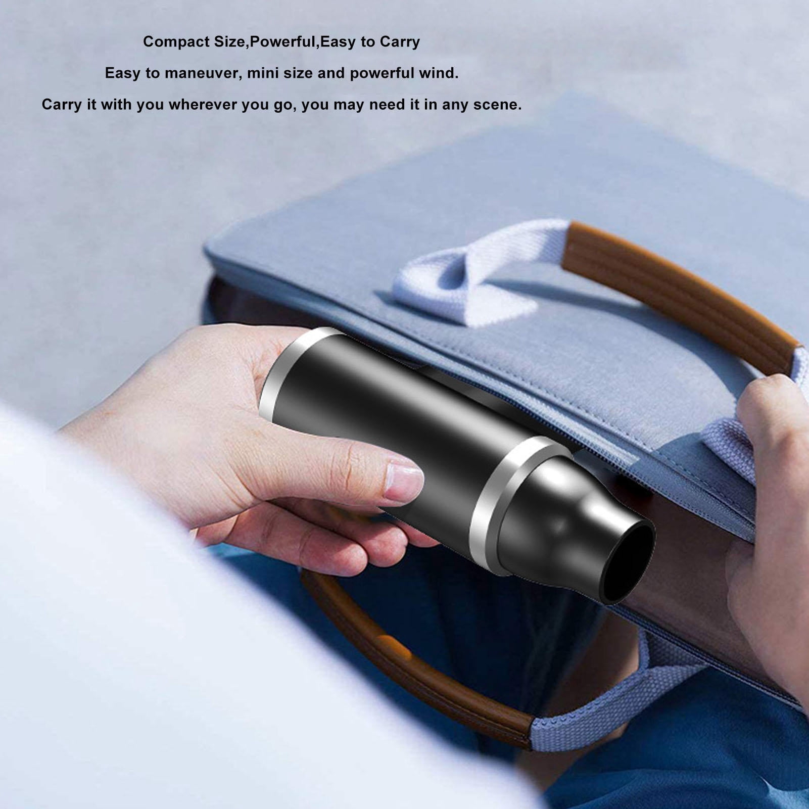 BIMZUC Rechargeable Cordless Air Blower Portable USB 110000RPM Brushless Mini Electric Air Duster for Car Computer PC Keyboard Cleaning Dust Removal Tool 6.69 inches / 17 cm