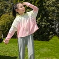 thumbnail image 6 of Ugoldhm Girls Long Sleeve Sun Protection Tees - Lightweight Gradient Color Hooded Tops for Summer Sizes 2-14, 6 of 6