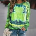 thumbnail image 2 of Penkiiy T-Shirt Imprimé pour la Saint-Patrick pour Femmes, Col Rond, Manches Longues, Chandail en Molleton Imprimé, Blouse, m Vert, 2 of 4