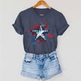 thumbnail image 6 of Fjofpr Woman Tee Shirt Printed T Shirts Womens Tops Blouses Summer Tunic Tops Star Print Shirt Short Sleeve Solid Color Loose Round Neck Tees Shirts, 6 of 7