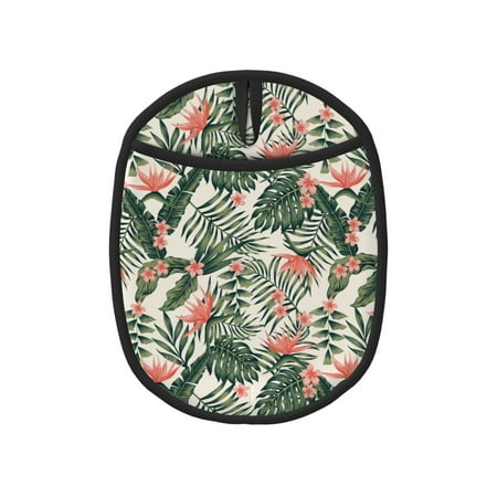 

Qekee Palm Trees and Tropical Pattern Silicone Pot Holders Oven Mitts Heat Resistant Hot Pads Non Slip Pot Holder Towel Cloth Interior Lining