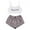 Hot Pink, variant on TJAZFJPA Plus Size Pajama Set New European and American Letter Printed Camisole Top and Plaid Printed Shorts Home Suit Warm Pajamas for Women Pants Red Pajama Set
