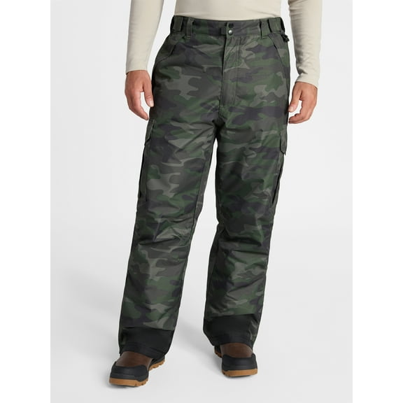 Ozark Trail Men's Cargo Pocket Ski Pants, Sizes S-3X